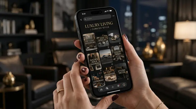 Luxury Living Pinterest Board auf iPhone — kuratierte Boards mit Jewelry, Fashion, Interiors und Travel